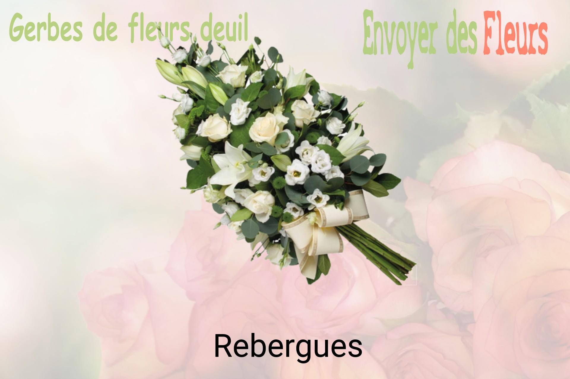 Gerbe de fleurs de deuil livrée à Rebergues